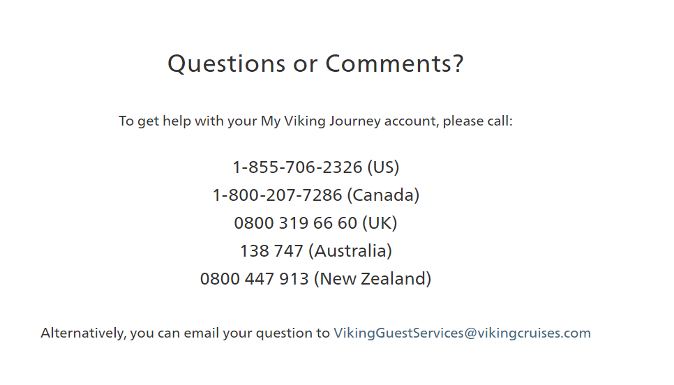 my viking journey customer service